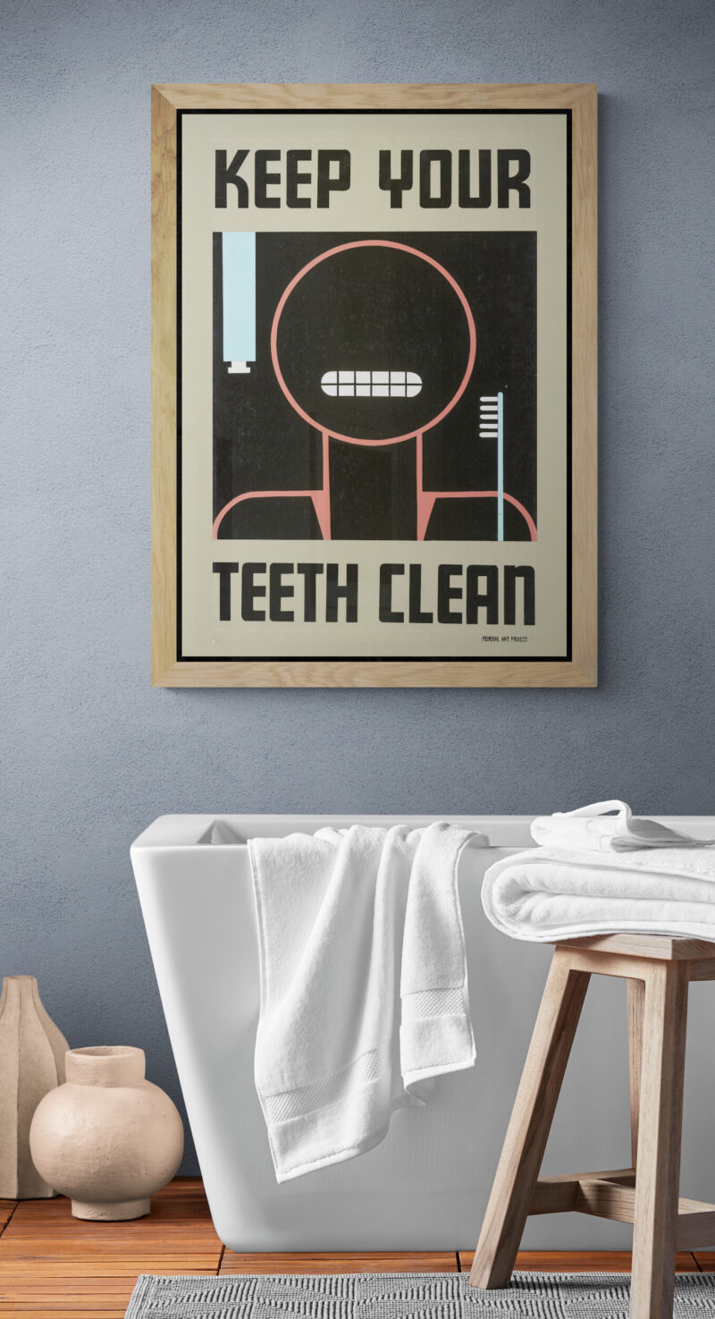 Keep Your Teeth Clean On The Wall