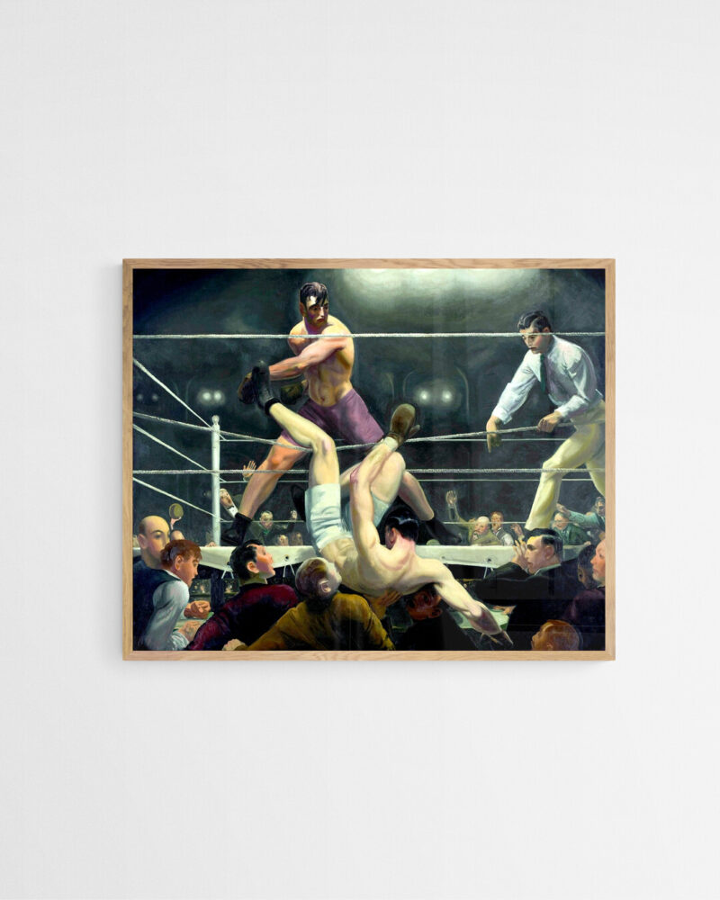 Dempsey and Firpo 1924 Wooden Frame