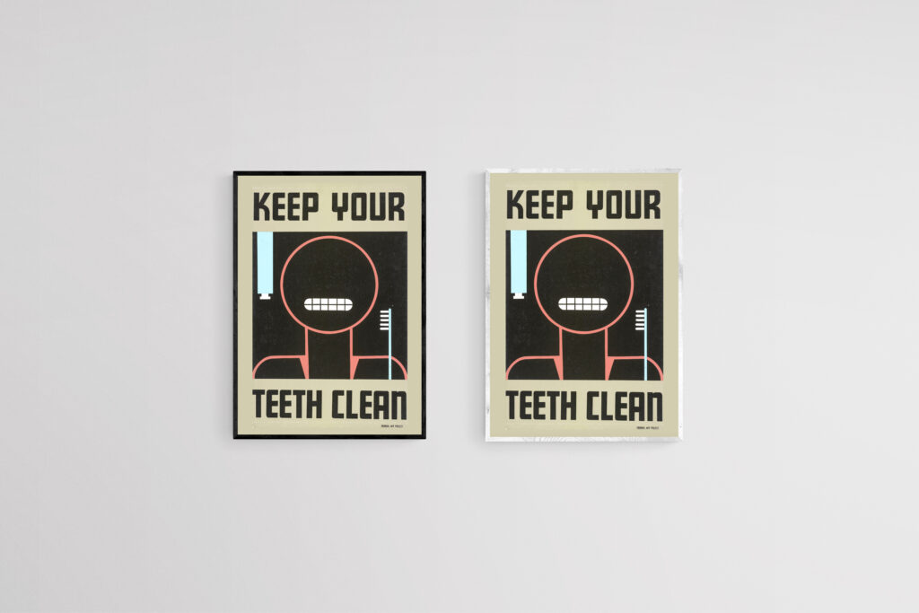 Keep-Your-teeth-clean-black-and-white-frame