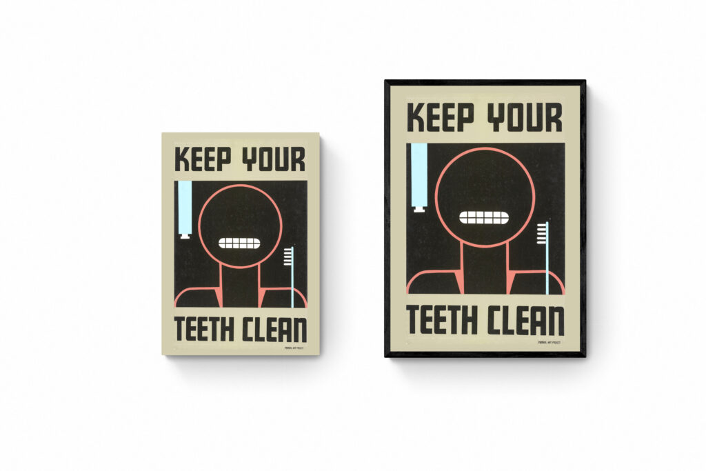 Keep-Your-teth-clean-canvas-and-black-frame